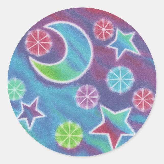 Bright Night sticker round (Front)