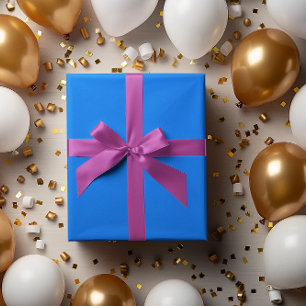 Bright Noticeable Blue Wrapping Paper Roll