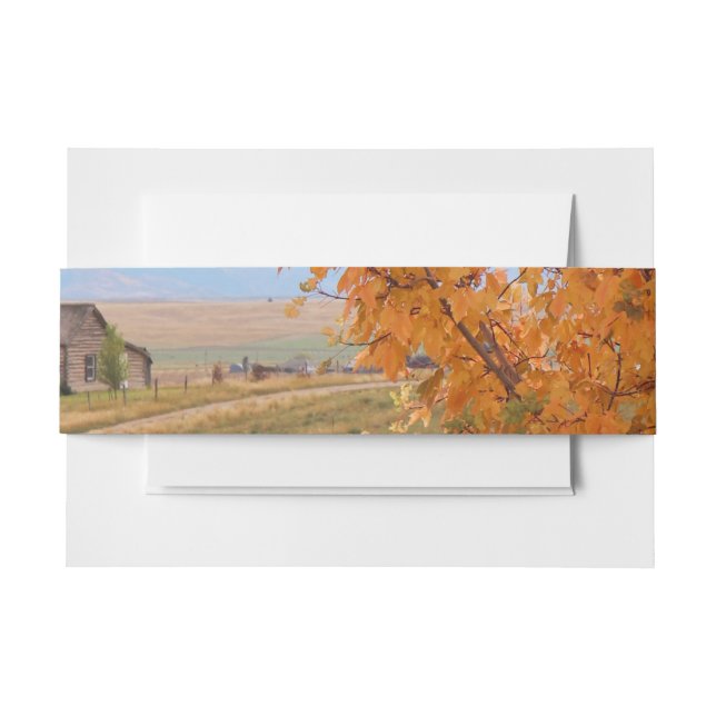 Bright October  Invitation Belly Band (Front Example)