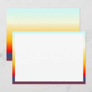 Bright Ombre Colour Design Flat Note Card