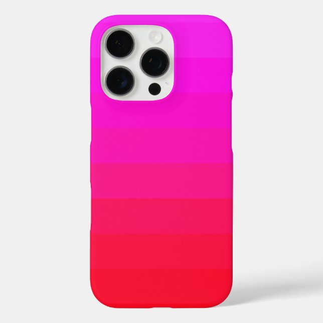 Bright Ombre Neon Pink Red Design Case-Mate iPhone Case (Back)