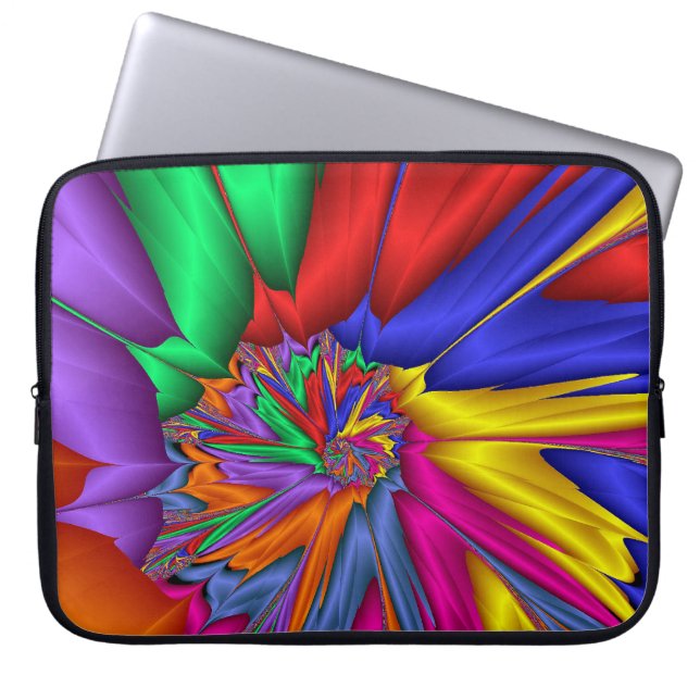 Bright One Fractal Laptop Computer Sleeve (Front)