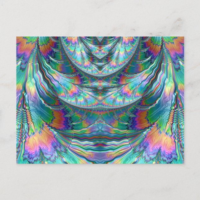 Bright!~ Oozing Pastels ~ 3D Fractal Design ~ Postcard (Front)