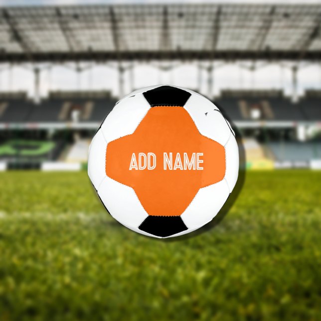 bright orange  - add name  soccer ball (Creator Uploaded)
