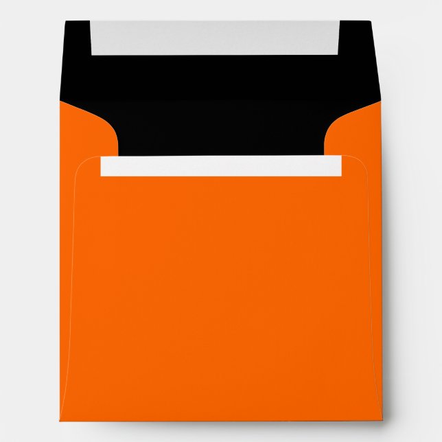 Bright Orange and Black Halloween Envelopes (Back (Bottom))