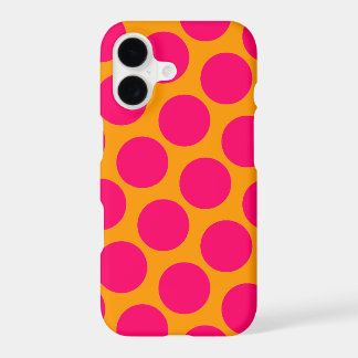 Bright Orange and Hot Pink Polka Dots