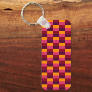 Bright Orange and Purple Combination Key Ring