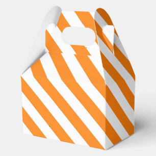 Bright Orange and White Striped Halloween Favour Box