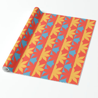 Bright Orange and Yellow Flower Wrapping Paper