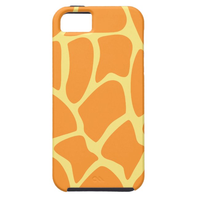 Bright Orange and Yellow Giraffe Print Pattern. Case-Mate iPhone Case (Back)