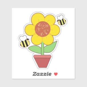 Bright Orange And Yellow Sunflower