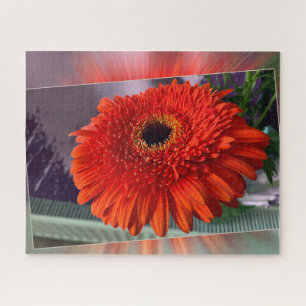 Bright orange blossom jigsaw puzzle