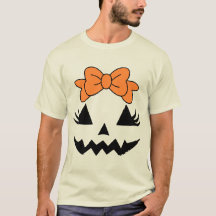 Bright Orange Bow Design for Halloween