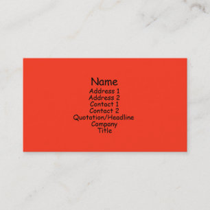 bright orange business card