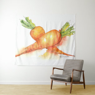 Bright orange Carrot Tapestry