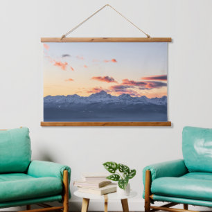 Bright orange clouds above Triglav, Slovenia Hanging Tapestry