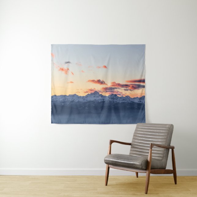 Bright orange clouds above Triglav, Slovenia Tapestry (In Situ (Horizontal))