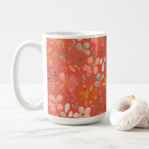 Bright Orange Floral Mother's Day Coffee Mug
