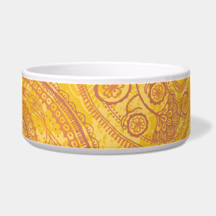 Bright Orange & Gold Paisley