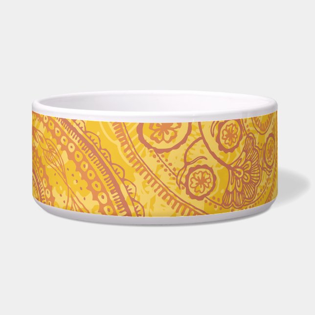 Bright Orange & Gold Paisley (Front)