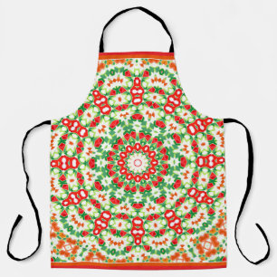 Bright Orange Green Fashionable Bandanna Shawl Apron