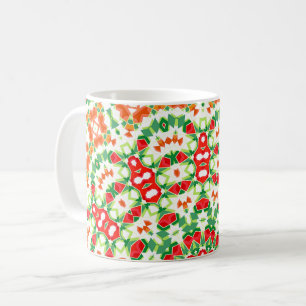 Bright Orange Green Fashionable Bandanna Shawl Coffee Mug