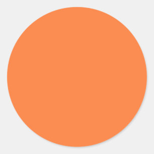 Bright Orange Halloween Classic Round Sticker