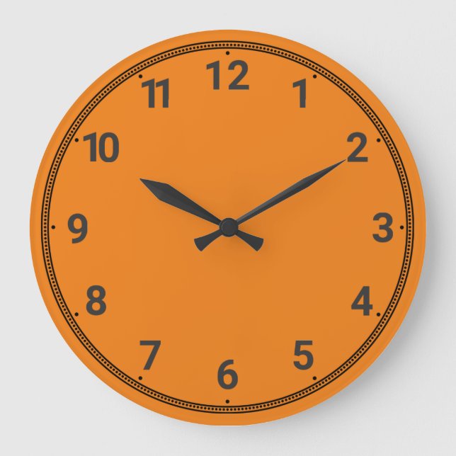 Bright orange large clock (Front)