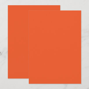 Bright Orange Minimalist Solid Background Announcement