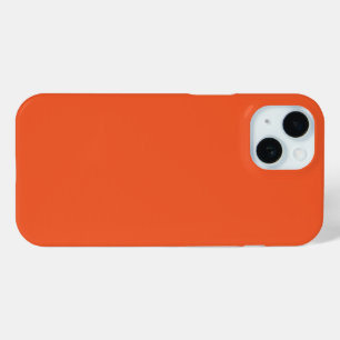 Bright Orange Minimalist Solid Background iPhone 15 Case