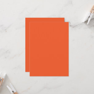 Bright Orange Minimalist Solid Background Invitation
