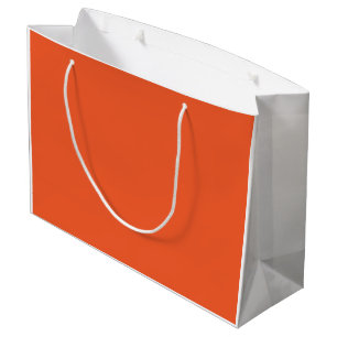 Bright Orange Minimalist Solid Background Large Gift Bag