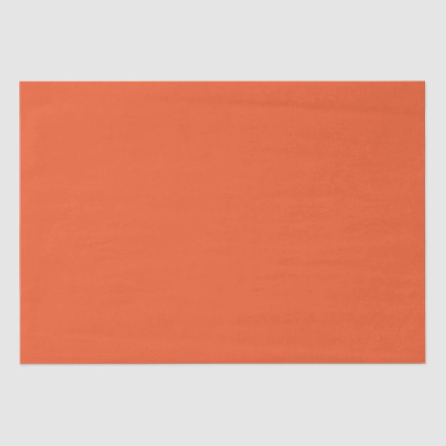 Bright Orange Minimalist Solid Background Tissue Paper (Front)