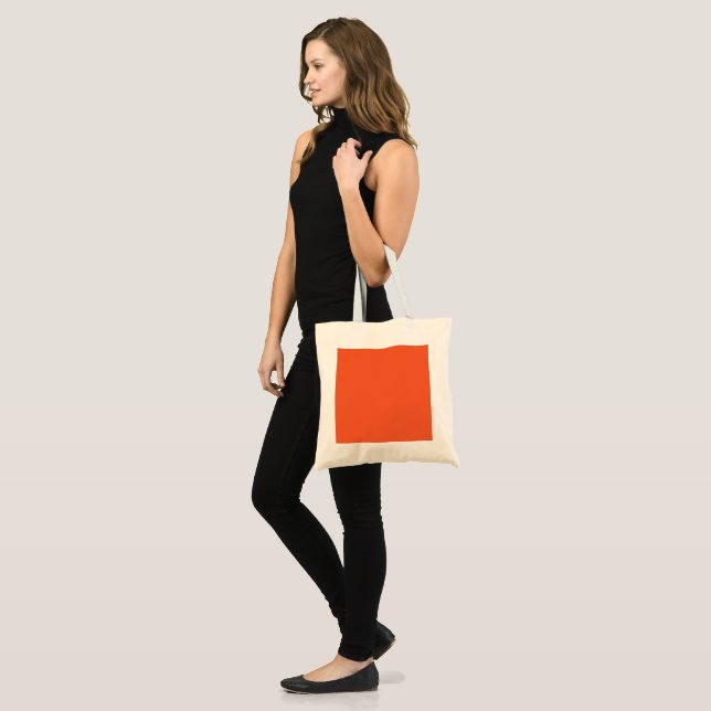 Bright Orange Minimalist Solid Background Tote Bag (Front (Model))