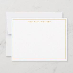 Bright Orange Modern Professional Thin Border Card