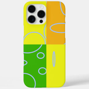 Bright Orange Yellow Green Geometric Loop iPhone 16 Pro Max Case