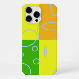 Bright Orange Yellow Green Geometric Loop iPhone 16 Pro Max Case