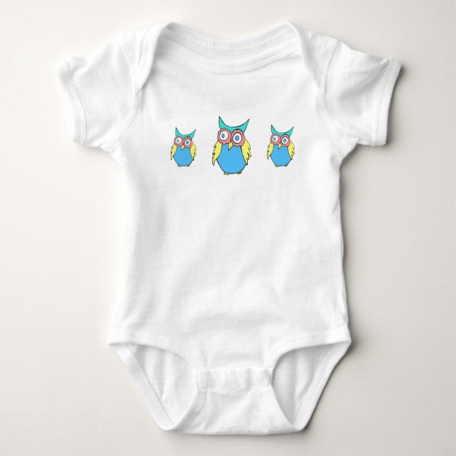 Bright Owls Baby Creeper (Front)