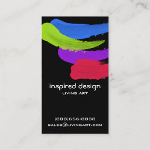 Bright Paint Strokes Business Card