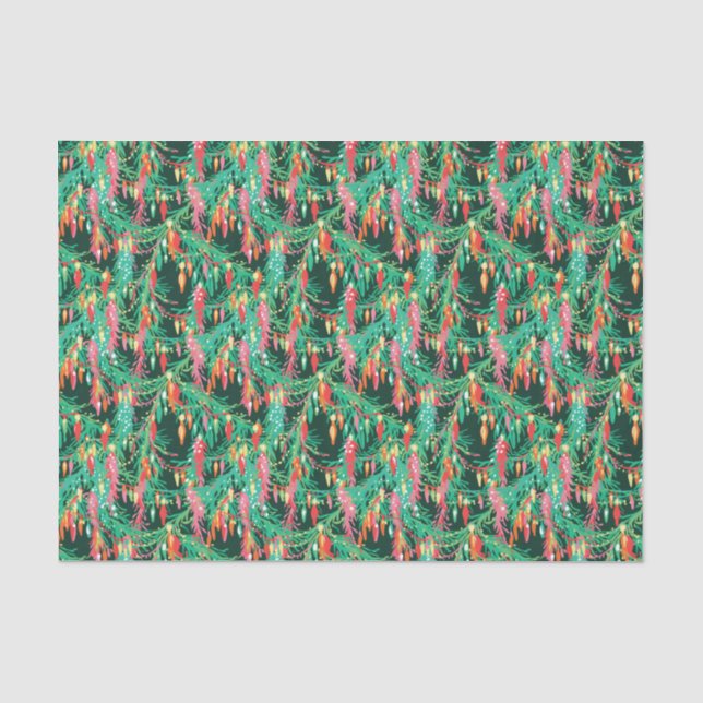 Bright Palm Beach Christmas Chilli Pepper Lights Tissue Paper (Front)