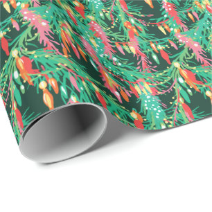Bright Palm Beach Christmas Hot Chilli Peppers Wrapping Paper
