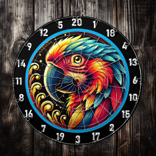 Bright Parrot Dartboard for Game Rooms