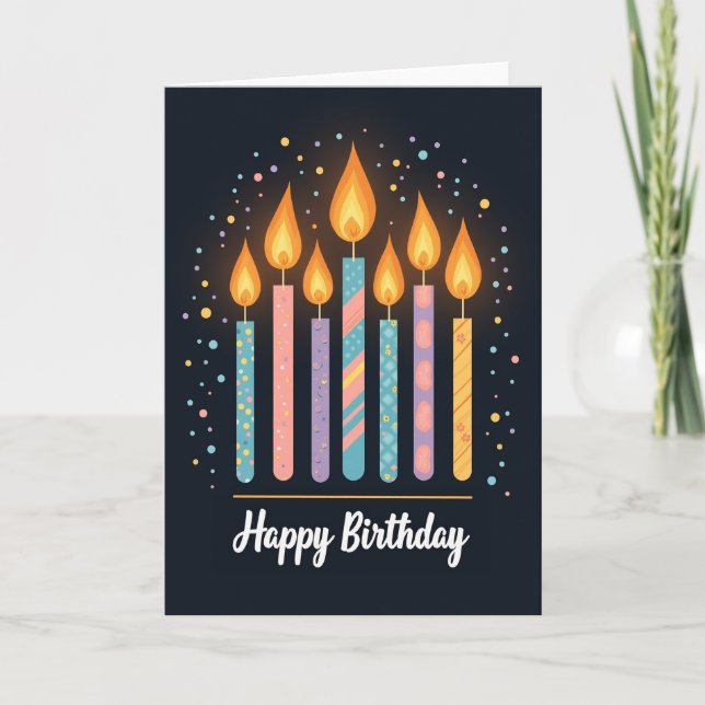 Bright Pastel Birthday Card (Front)