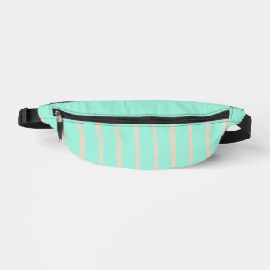 Bright pastel blue and grey striped lines bum bags