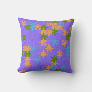 Bright Pastel Puzzle  Cushion