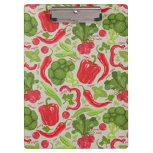 Bright pattern from fresh vegetables clipboard