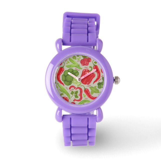 Bright pattern from fresh vegetables watch (Front)