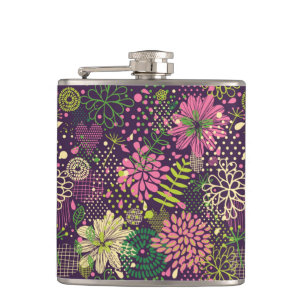 Bright pattern hip flask