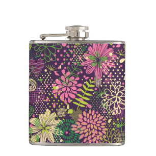 Bright pattern hip flask