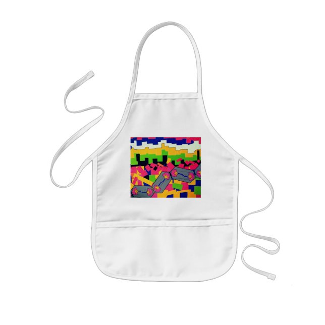 Bright pattern kids apron (Front)